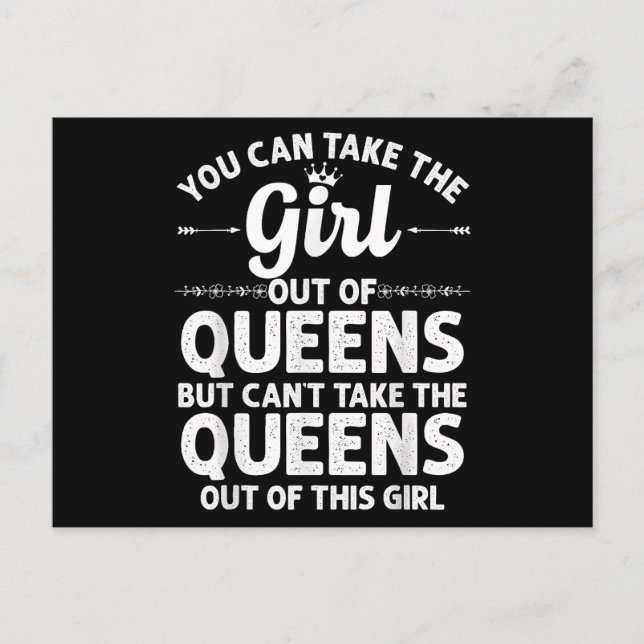 Flickan från QUEENS NY YORK Gift Funny Home Roo Vykort (Framsida)