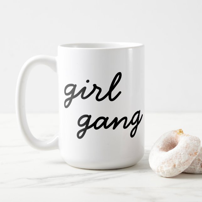 Flickan-gänget, ett modernt feminisistiskt strömma kaffemugg (Med munk)