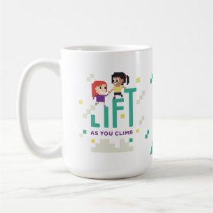 Flickan Geek X:  Hiss när du klättrar 15 oz Mugg