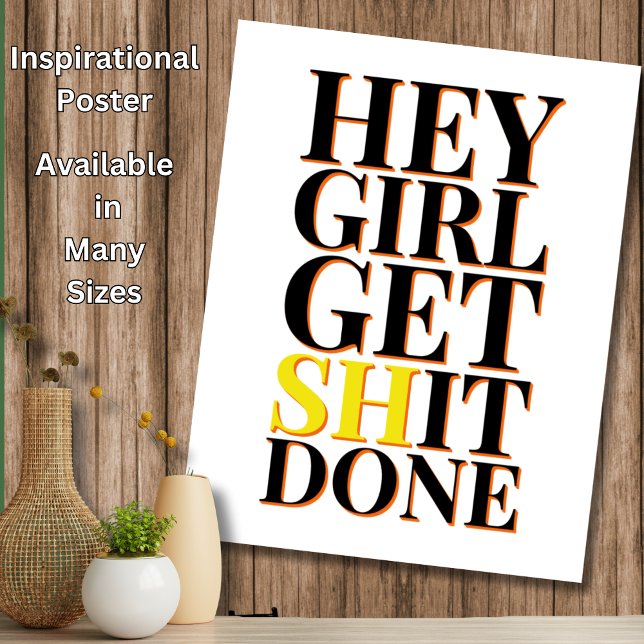 Flickan gör det - Motiverande inspirerande hem Poster (Skapare uppladdad)