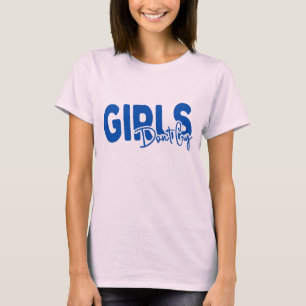 Flickan gråt inte rosa av typografisk blek T-shirt