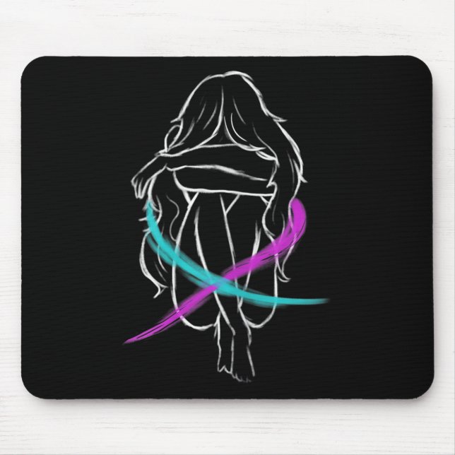 Flickan Gråter introduvert Suicide Prevention Awar Musmatta (Framsidan)