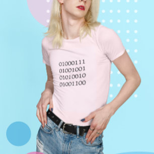 Flickan i binärt kodifierar utslagsplatsskjortan t-shirt