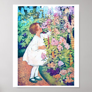 Flickan i Blomsterträdgården Jessie Willcox Smit Poster