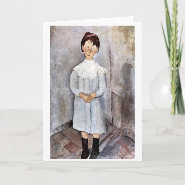 Flickan i Blue, Modigliani Kort (Framsida)