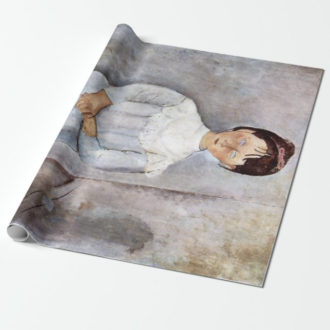 Flickan i Blue, Modigliani Presentpapper (Utrullad)