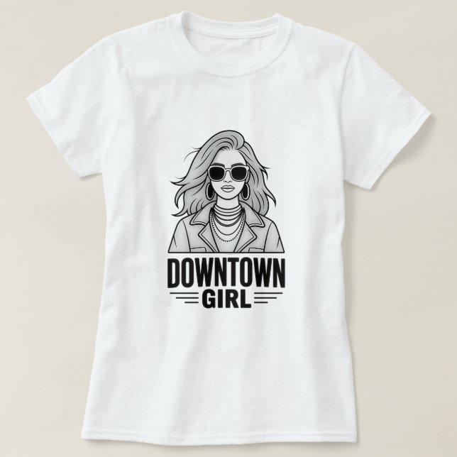 Flickan i city t shirt (Design framsida)
