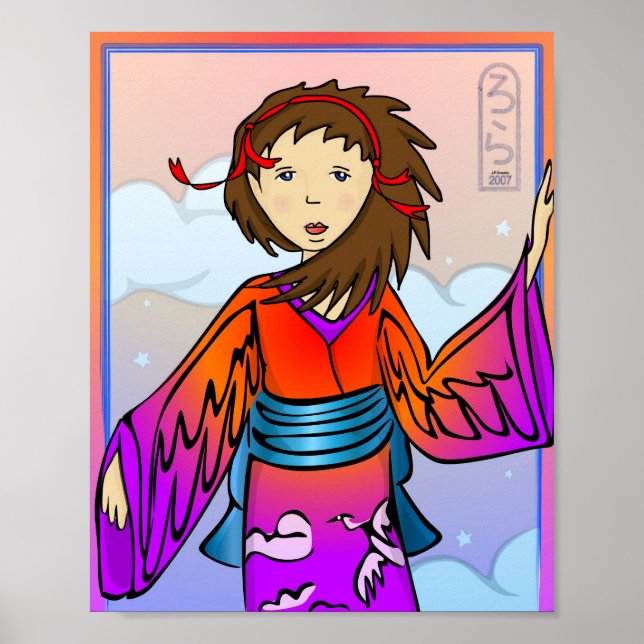 Flickan i Cranes Poster Skriv ut (Framsidan)