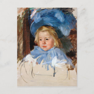 Flickan i en blå Bonnet, Mary Cassatt Vykort