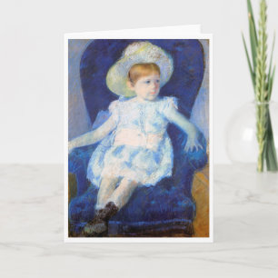 Flickan i en blå stol, Mary Cassatt Kort