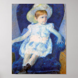 Flickan i en blå stol, Mary Cassatt Poster