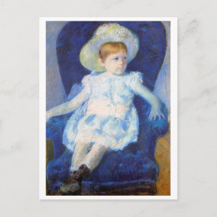 Flickan i en blå stol, Mary Cassatt Vykort
