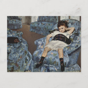 Flickan i en blå stol, Mary Cassatt Vykort
