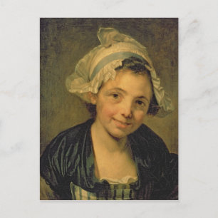 Flickan i en Bonnet, 1760-talet Vykort