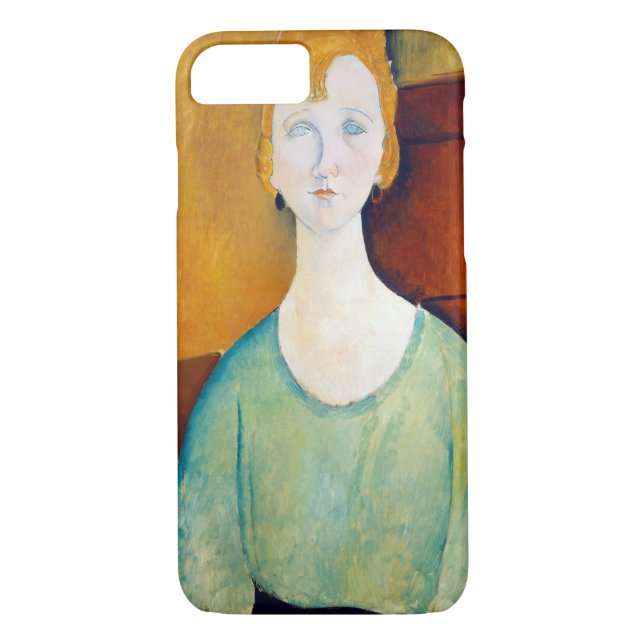 Flickan i en Grönt Blouse, Modigliani Case-Mate iPhone Skal (Baksida)