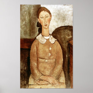 Flickan i en Gult Dress, Modigliani Poster