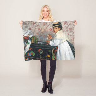 Flickan i en Hat, Edgar Degas Fleecefilt