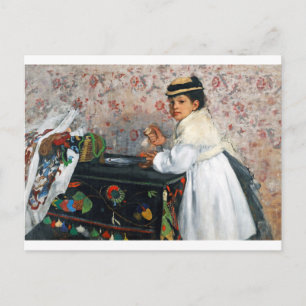 Flickan i en Hat, Edgar Degas Vykort