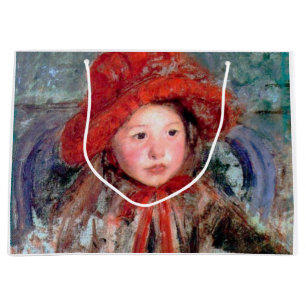 Flickan i en stor rödhatt, Mary Cassatt