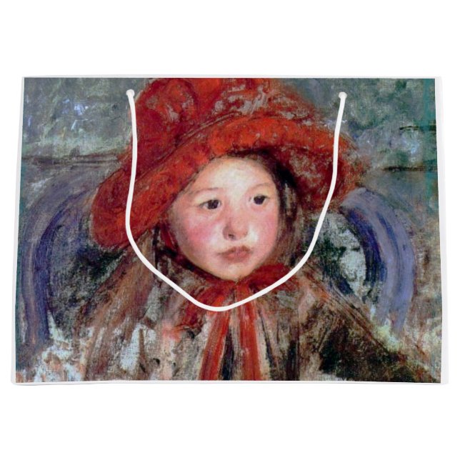 Flickan i en stor rödhatt, Mary Cassatt (Framsidan)
