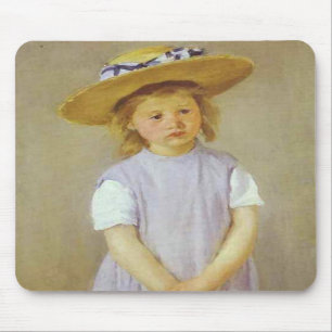 Flickan i en straw Hat, Mary Cassatt Mousepad Musmatta