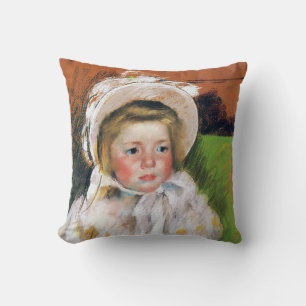 Flickan i en vit Bonnet, Mary Cassatt Kudde
