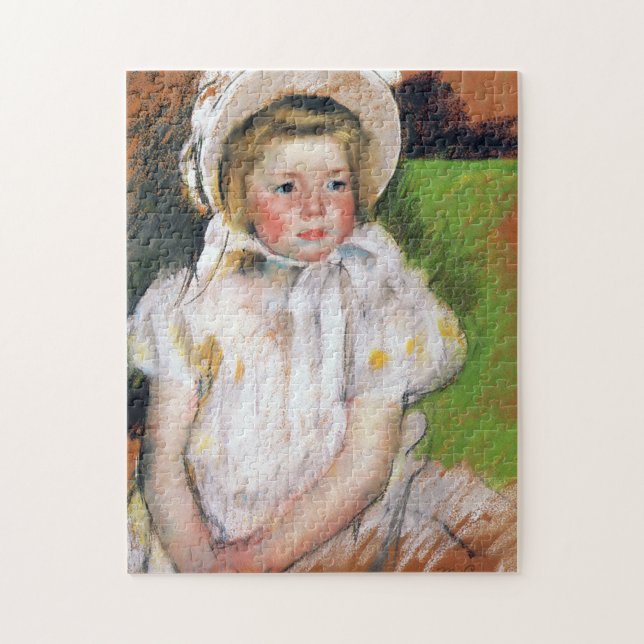 Flickan i en vit Bonnet, Mary Cassatt Pussel (Vertikal)