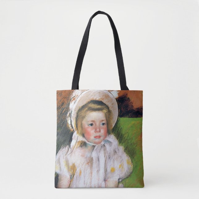 Flickan i en vit Bonnet, Mary Cassatt Tygkasse (Framsida)