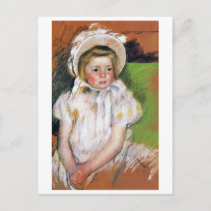 Flickan i en vit Bonnet, Mary Cassatt Vykort