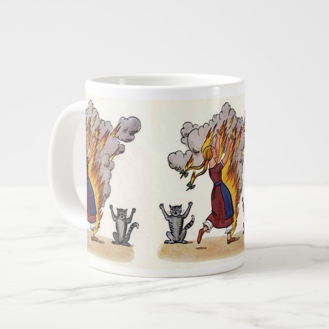 Flickan i Flames från Struwwelpeter Jumbo Mugg (Framsida vänster)