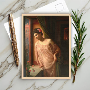 Flickan i fönstret av Edward John Poynter Vykort