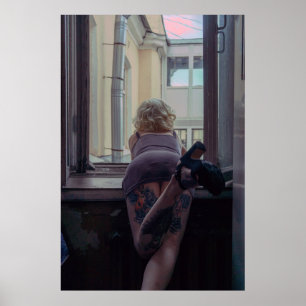 Flickan i fönstret poster