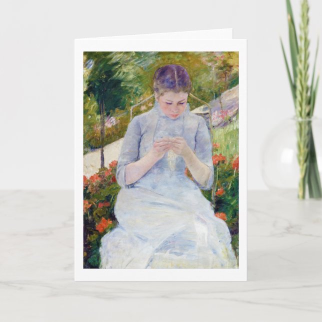 Flickan i Garden, Mary Cassatt Kort (Framsida)
