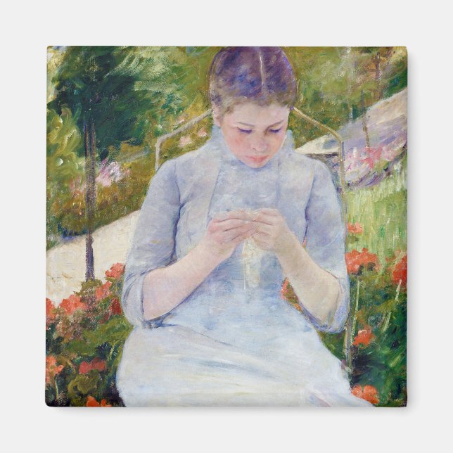 Flickan i Garden, Mary Cassatt Magnet (Framsidan)