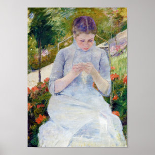 Flickan i Garden, Mary Cassatt Poster
