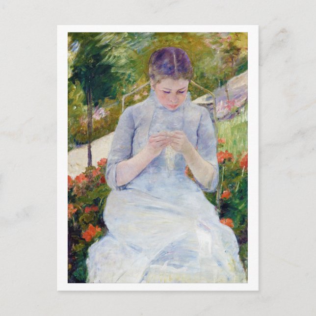 Flickan i Garden, Mary Cassatt Vykort (Framsida)