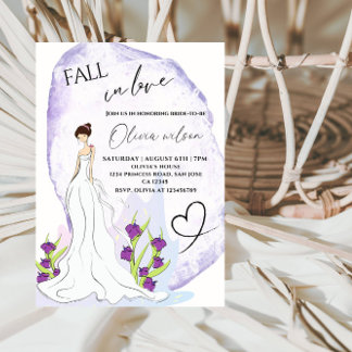 Flickan i Garden Möhippa - Blommigten Elegant Inbjudningar