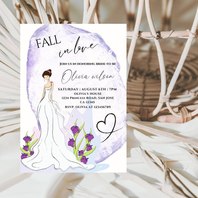 Flickan i Garden Möhippa - Blommigten Elegant Inbjudningar (Skapare uppladdad)