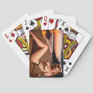 Flickan i Golden Bikini Casinokort