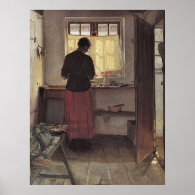 Flickan i köket av Anna Ancher Poster (Framsidan)