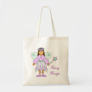 Flickan i Lilac och Grönt Fairy Costume Tygkasse