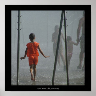 Flickan i orangen poster