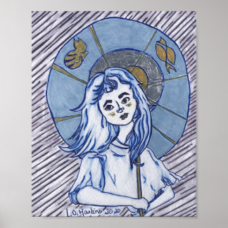 Flickan i Parasol Poster