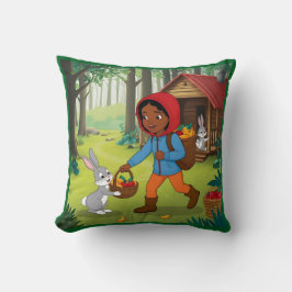 Flickan i Redatt med Bunny Kudde