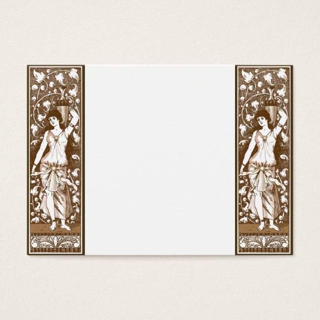 Flickan i robe med urn visitkort (Framsidan)