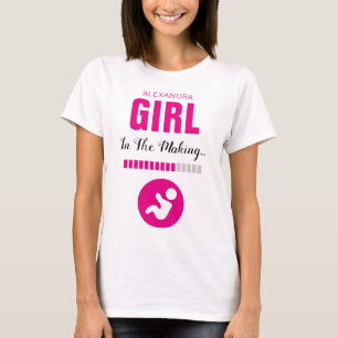 Flickan i Shock rosa Skapar och Progress T Shirt