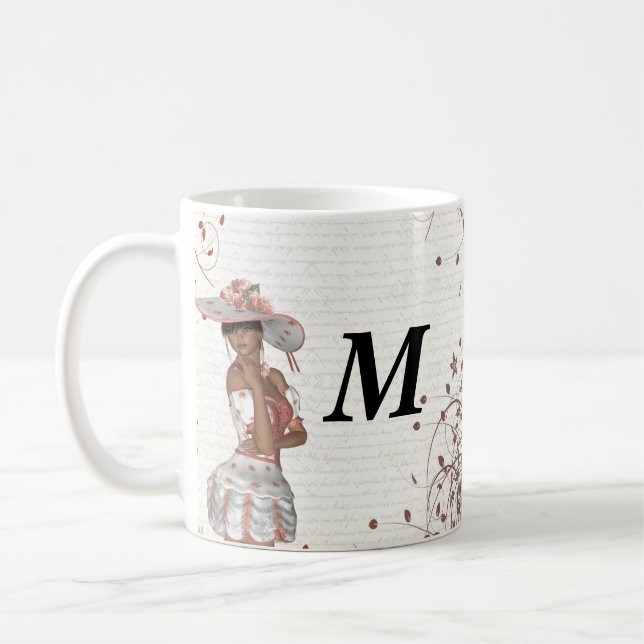 Flickan i sommarhatt kaffemugg (Vänster)