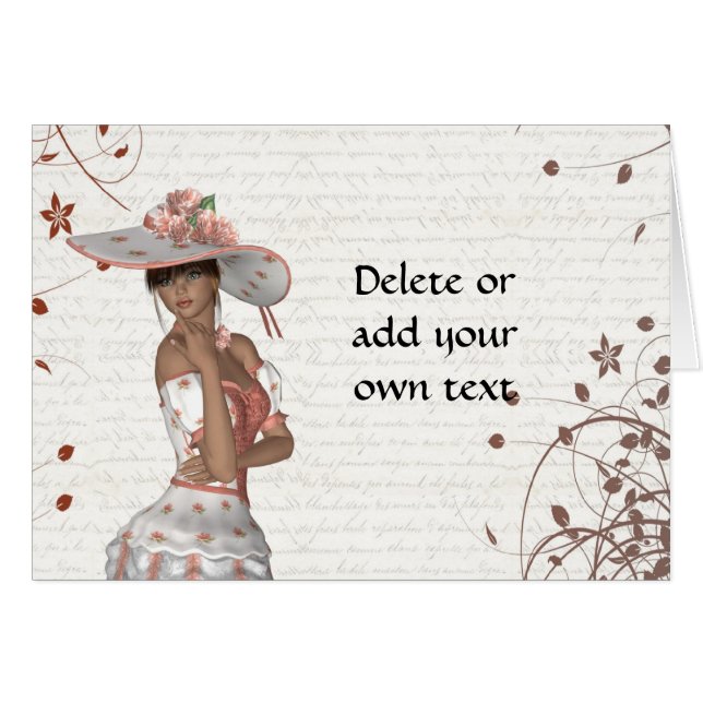 Flickan i sommarhatt OBS kort (Framsidan Horizontal)