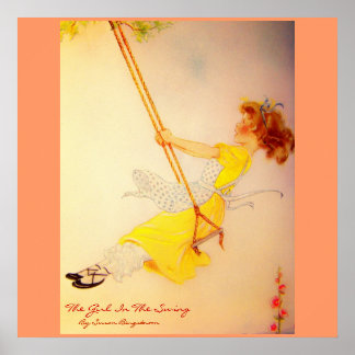 "Flickan i svingen" av Susan Bergstrom Poster