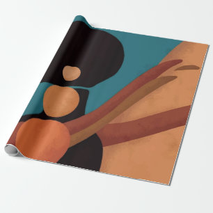 Flickan i tropiken. Fin afrikansk kvinna. Svart Presentpapper